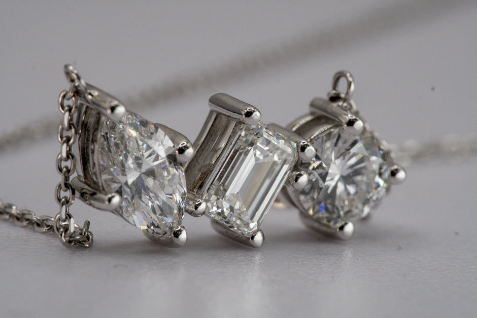 White Gold Orion Constellation Diamond Necklace
