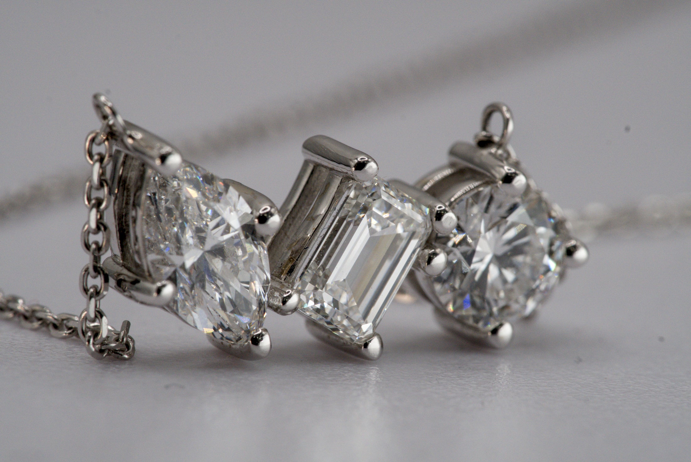 White Gold Orion Constellation Diamond Necklace