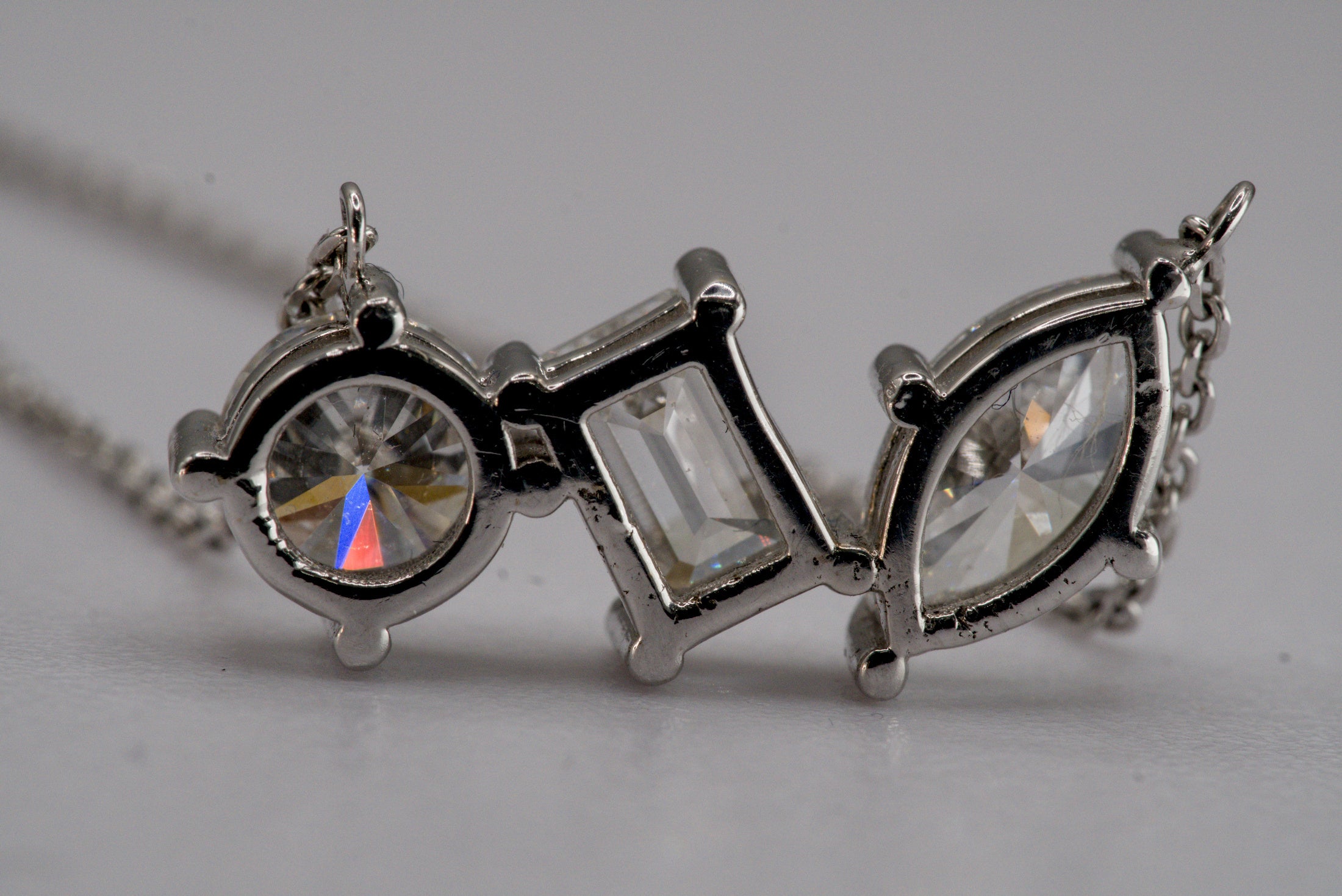 White Gold Orion Constellation Diamond Necklace