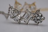 White Gold Orion Constellation Diamond Necklace