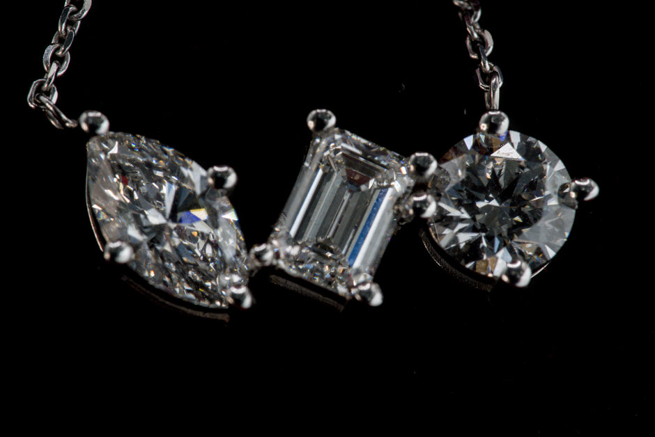 White Gold Orion Constellation Diamond Necklace