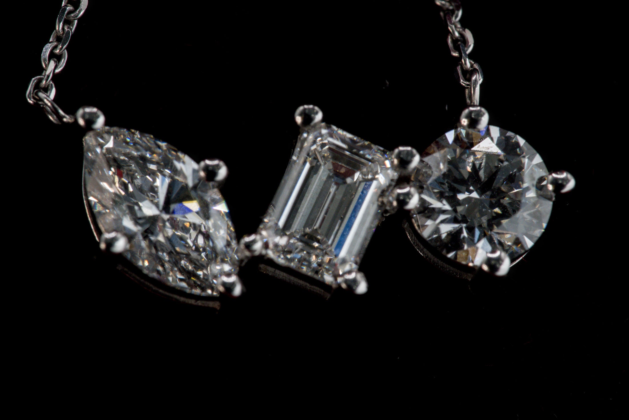 White Gold Orion Constellation Diamond Necklace
