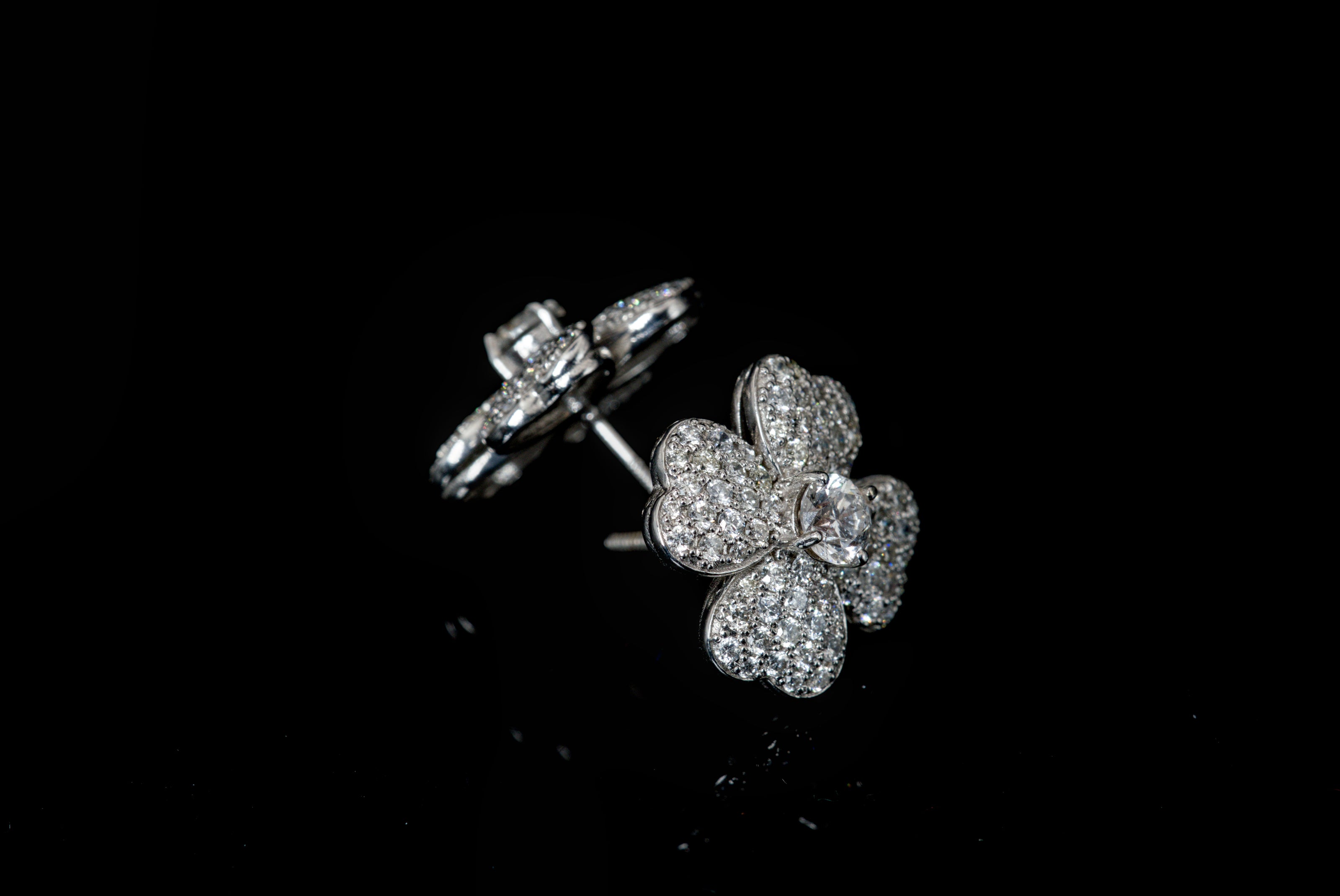 Flower Clover Earrings