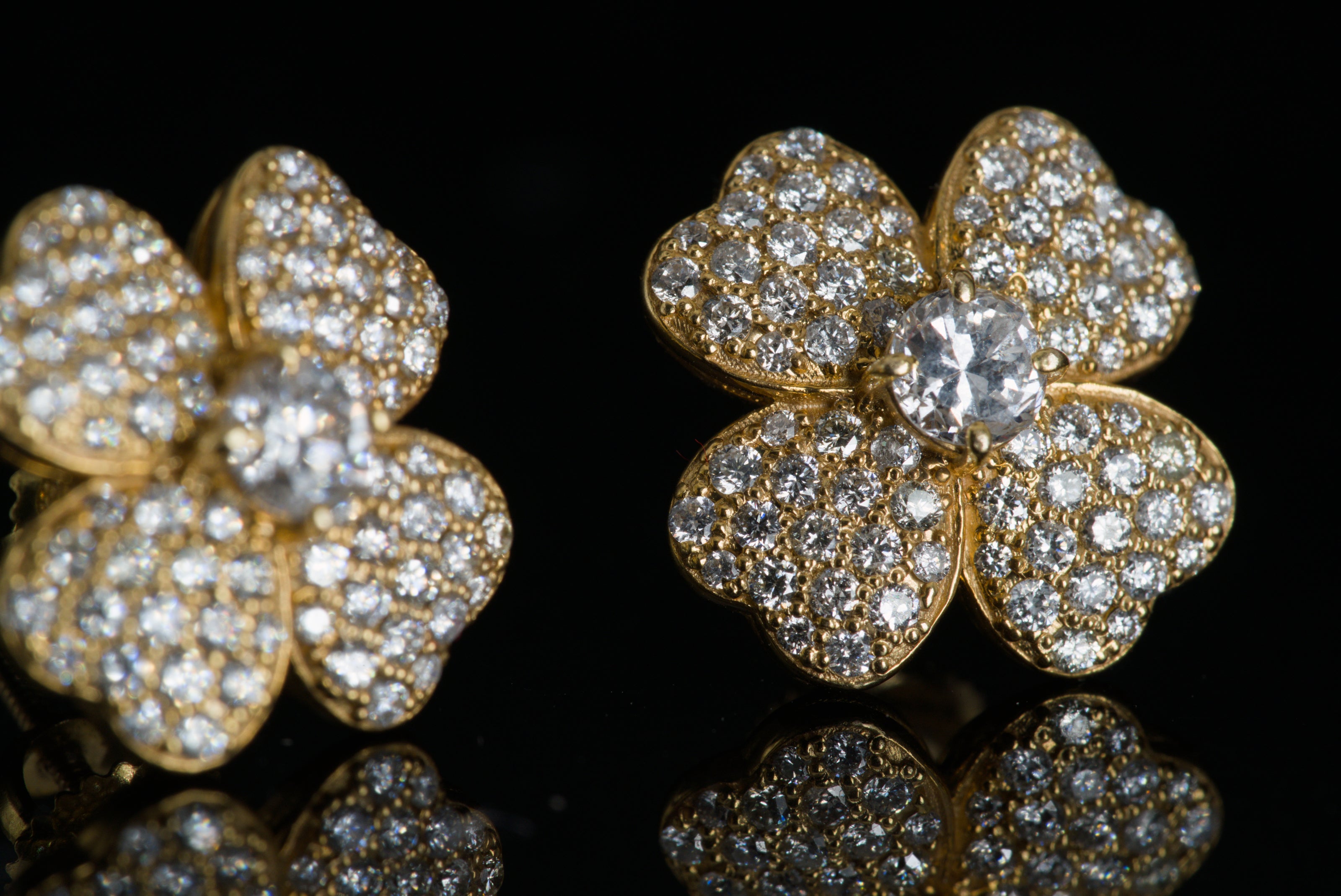 Flower Clover Earrings