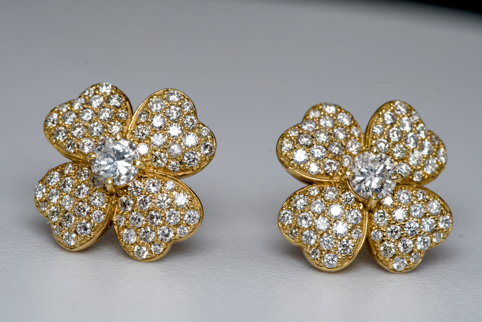 Flower Clover Earrings