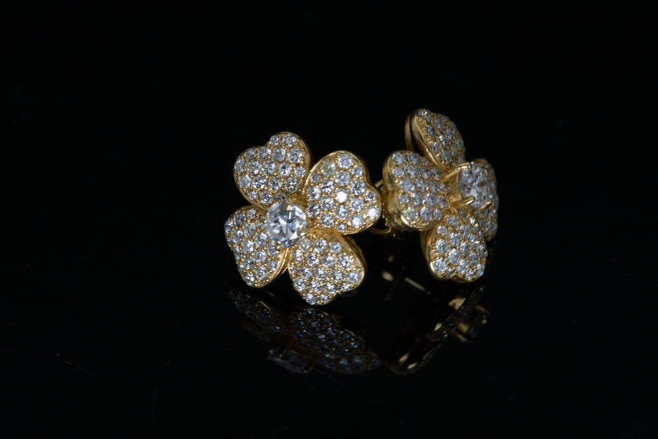 Flower Clover Earrings