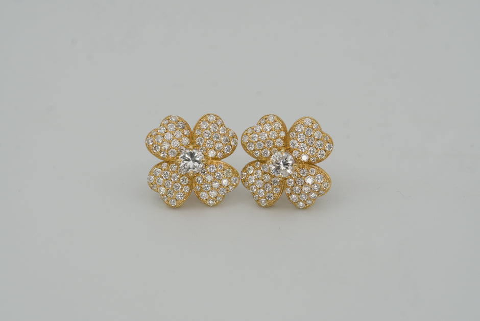 Flower Clover Earrings