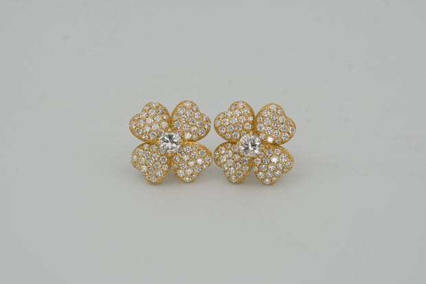 Flower Clover Earrings