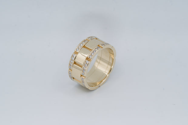 Montre-Anneau | 14k Gold Wrist Watch Ring