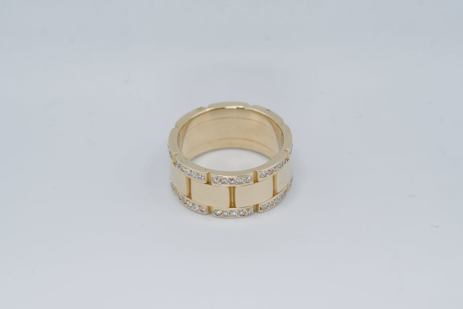 Montre-Anneau | 14k Gold Wrist Watch Ring