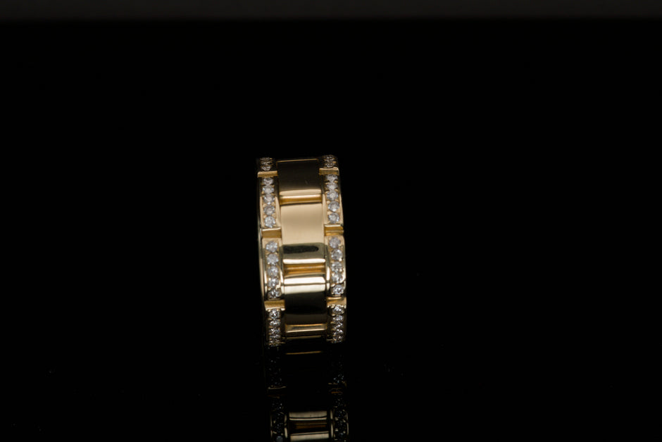 Montre-Anneau | 14k Gold Wrist Watch Ring