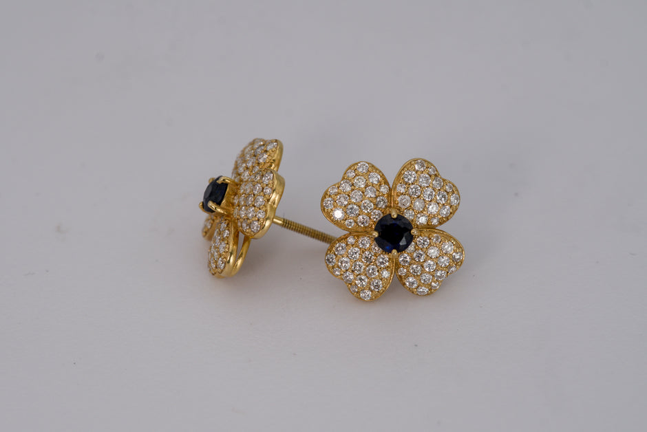 Flower Clover Earrings