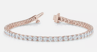 14k White Gold Lab Grown Diamond Round Cut D/VS1 Tennis Bracelet