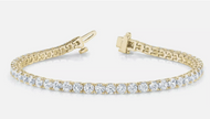 14k White Gold Lab Grown Diamond Round Cut D/VS1 Tennis Bracelet